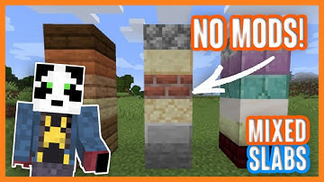 Mixing Two Different Slabs In Minecraft No Mods! || Minecraft Slab Glitch || Crazy Slab Glitch In MC