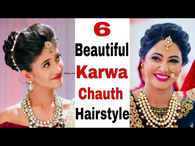 karwa chauth 2022|छोटे बालों के लिए हेयर स्टाइल|karwa chauth pr aise style  kare chote baal | hairstyle for short hair ladies karwa chauth2022 |  HerZindagi