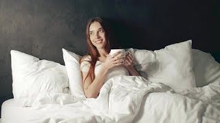 Morning Coffee In Bed Stock Video