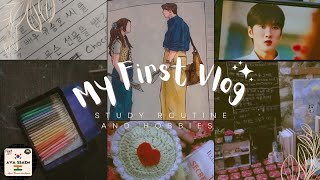 My First Vlog❤️ | Korean Study Vlog