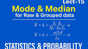 Mode & Median for Raw and Grouped Data:Measures of Central Tendency