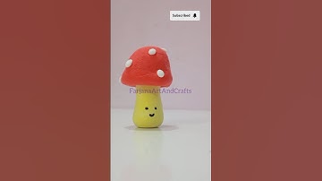 Cute mushroom with clay🍄#diy #claycraft #clay #clayart #diycrafts #shorts #short #viral #trending