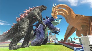 Evolved Godzilla team up with Sharkjira Destroy Everything in front of them