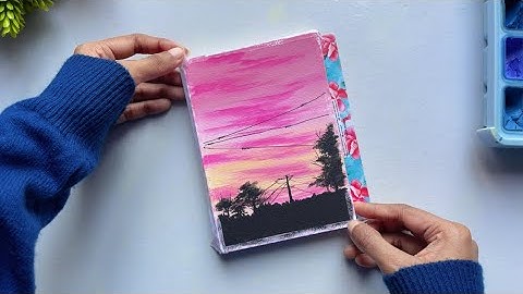 Gouache Painting Tutorial | Sunset Painting | Easy Painting | Aesthetic Painting | Art | Tutorial 
