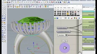 Engagement Cluster Ring with Grasshopper