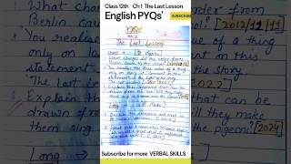 Last Minute Must-Know Exam PYQS! #12th #english #boardexam #cbse #ncert #flamingo #pyq #imp #impque