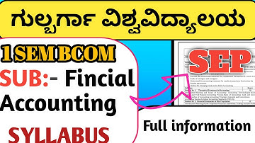 1.1 Bcom Finalcial Accounting syllabus Introducation from Gulbarga University