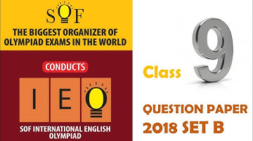 IEO International English Olympiad Class 9 Question paper 2018 Set B