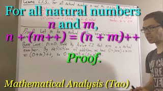 Proof that n + (m++) = (n + m)++ for all natural numbers n and m (ILIEKMATHPHYSICS)