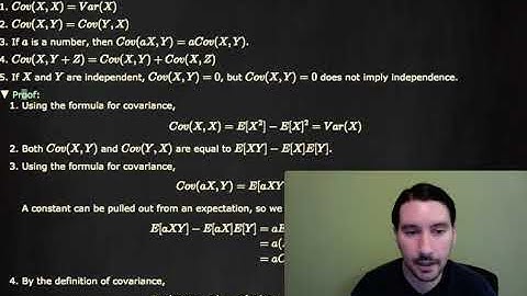 Covariance and Correlation