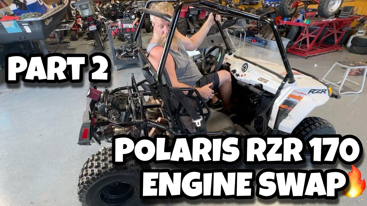 Polaris RZR 170 / Honda 400EX Engine Swap Part 2 - YouTube