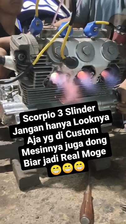 CUSTOM MESIN YAMAHA SCORPIO JADI 3 SILINDER NI KANG
