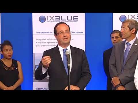 French President Francois Hollande visits iXblue