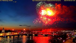 Фейерверк 78 годовщина Великой Победы 9 мая Victory Day Fireworks 2023 in St Petersburg, Russia