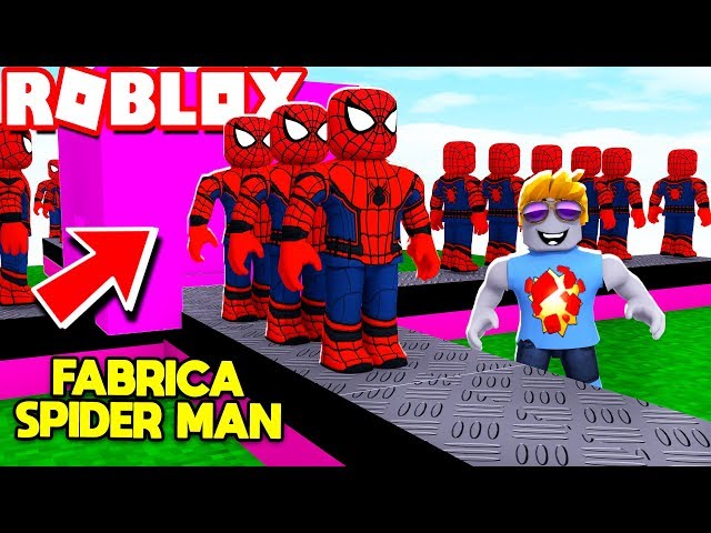 FÁBRICA DO HOMEM ARANHA NO ROBLOX!! (Spider man Tycoon) 