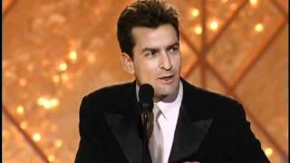 Anger Management's Charlie Sheen Wins Best Actor TV Series Musical or Comedy - Golden Globes 2002