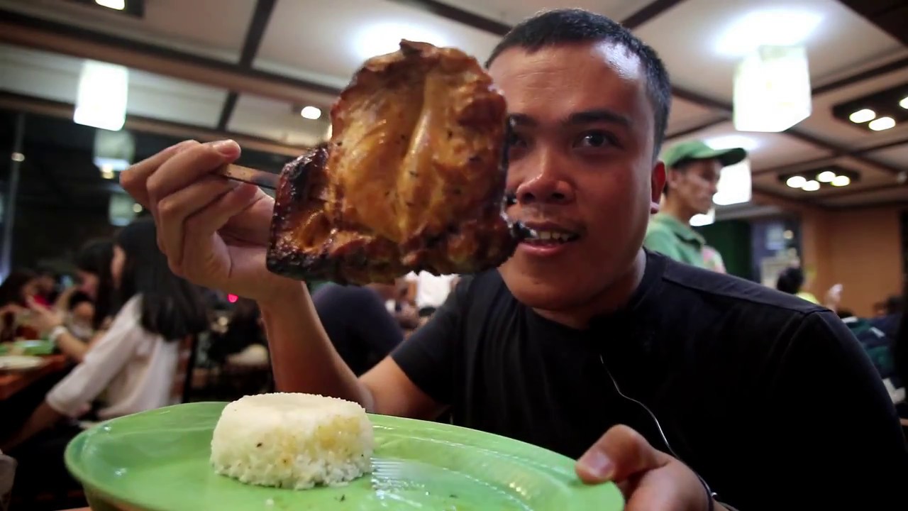 Mukbang Ayam Bakar Filipino di Mang Inasal Restaurant Manila - YouTube