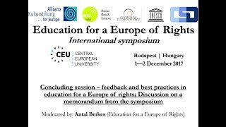 Session 5 | Roundtable discussion on the memorandum from the symposium