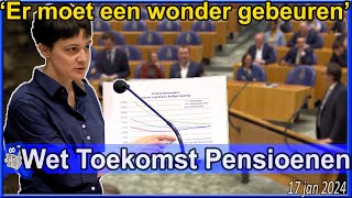 Maidenspeech: Agnes Joseph (NSC) over de Wet Toekomst Pensioenen 'Er moet een wonder gebeuren'