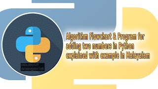 Algorithm, Flowchart, and Program to Add Two Numbers in Python Explained with Examples