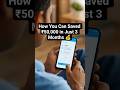 How I Saved ₹50,000 in Just 3 Months 💰 #Shorts #MoneySaving #Budgeting #FinanceTips #SaveMoney