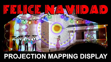 Felice Navidad Christmas House Projection Mapping Display Live