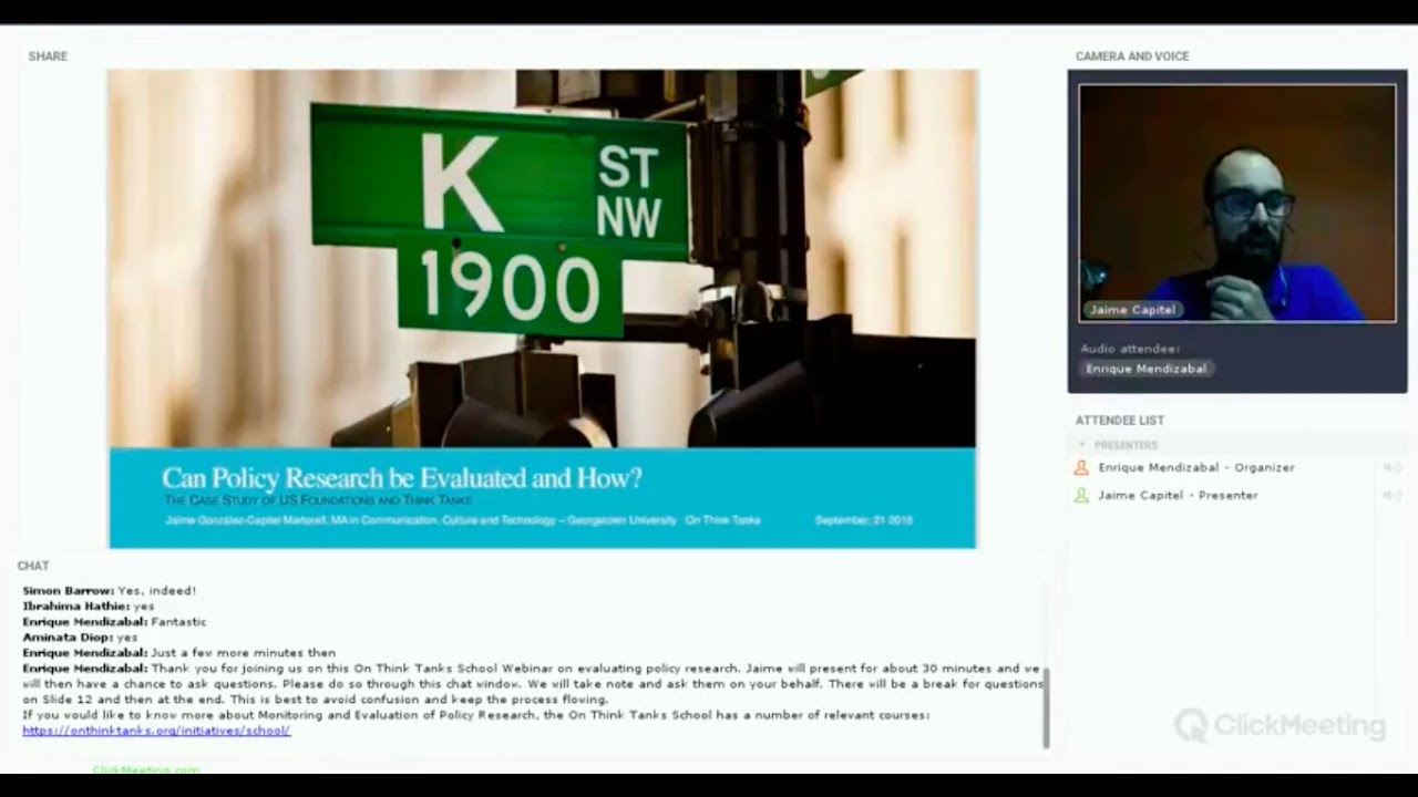 Can Think Tanks be Evaluated - and How?