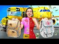 Rich princess vs broke princess  how to make toys out of trash genius hacks by 123go school