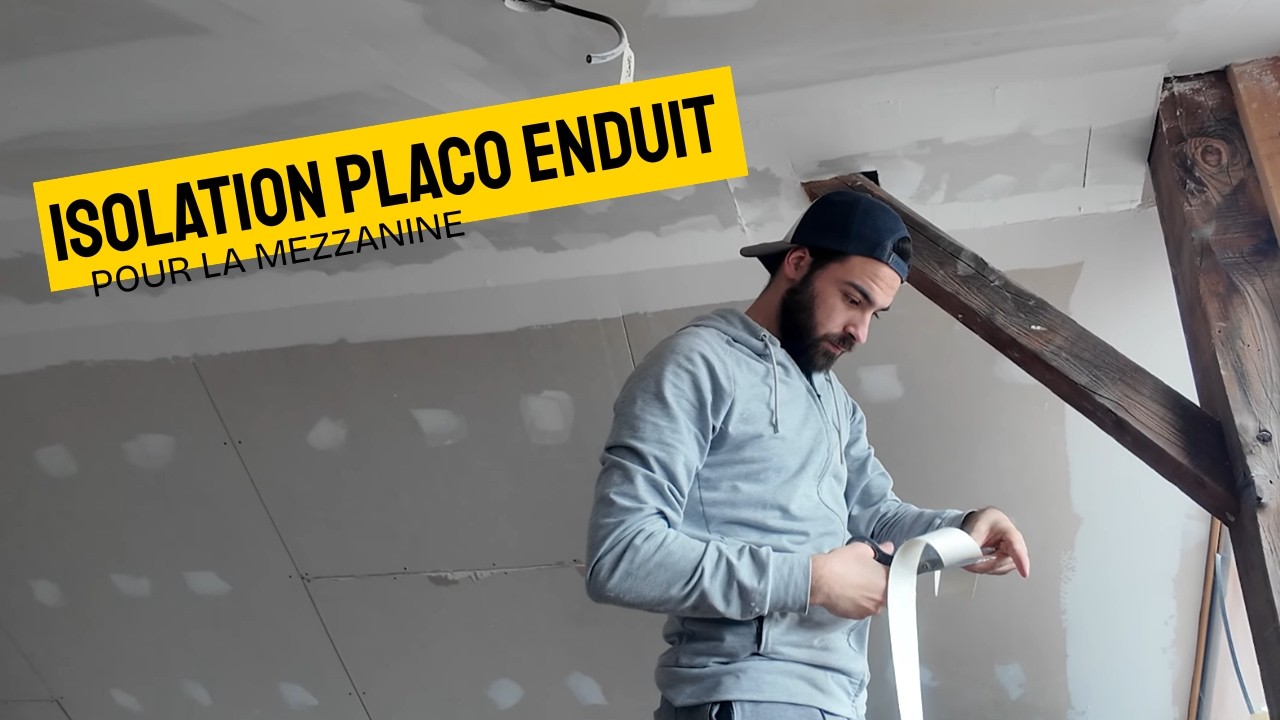 La mezzanine prend forme ! Isolation placo et enduit #bricolage #renovation