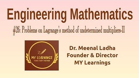 #26: Problems on Lagrange