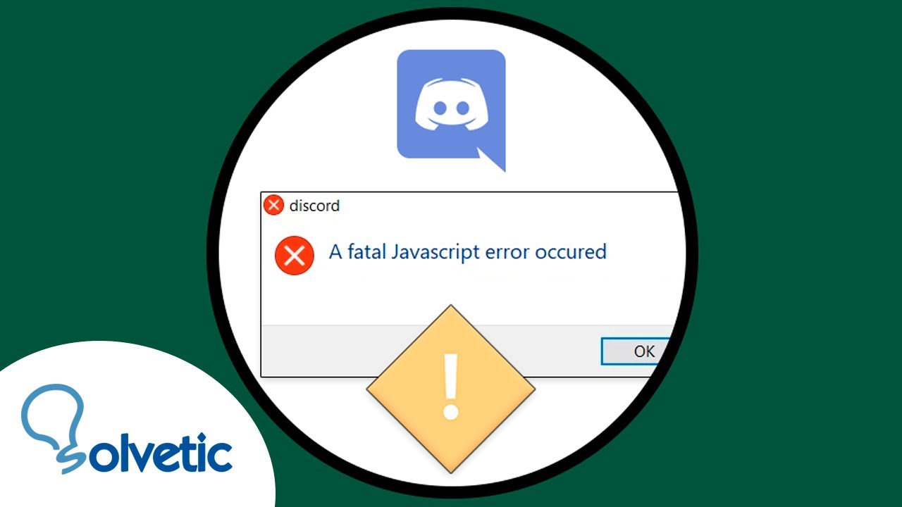 Discord javascript error occurred. A fatal javascript error occurred discord.