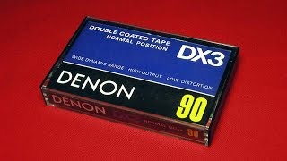 デンオン カセットテープ DENON DX3 Normal Position TypeⅠ 1970s Retro Vintage Compact Cassette tape Collection