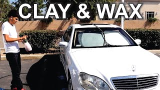 Clay and Wax on a Mercedes  Top Class Detail