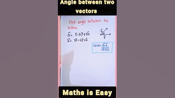 #shorts  Angle Between Two Vectors @Mathsiseasy