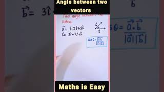 #shorts  Angle Between Two Vectors @Mathsiseasy