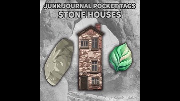 Junk Journal Pocket Tags Ideas - Summer Camping Bags - Backpacks #angelroonprintable #ephemera