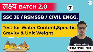 Test for Water content, Specific Gravity and Unit Weight | Lec -7 | Geotechnical Engineering