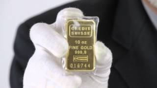 10 oz. Credit Suisse Gold Bar .9999 Fine (Brand New) | Goldmart