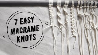 7 Easy Macrame Knots Tutorial For Beginners || Step By Step Tutorial || Wealth