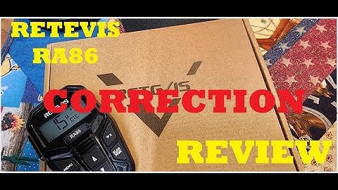 Retevis RA86 CORRECTION