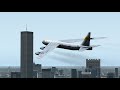USAF B-52 Fly Super Low Almost Crash Into Tall Buildings at Chicago Airport | X-Plane 11
