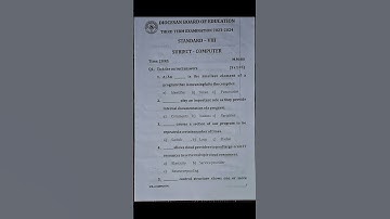 ICSE# Class 8th #3rd term #Computer