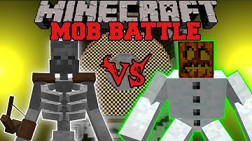MUTANT SKELETON VS. MUTANT SNOW GOLEM - Minecraft Mob Battles - Arena Battle - Mutant Creatures Mod