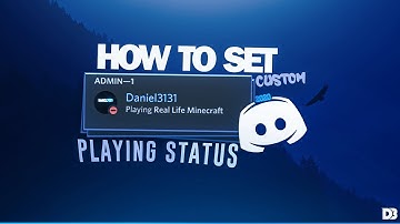 How To Set Custom Discord Playing Status //2022 (Tutorial)