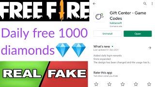 Gift Center app real or fake | free diamonds | Garena free fire | Tech Lover DK screenshot 5