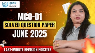 mco 1 question paper June 2025 Solved | MCO 1 Question Paper Don’t Miss Top Questions
