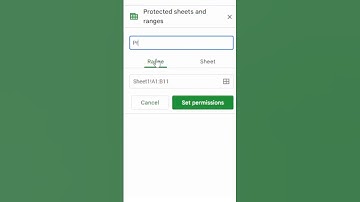 Protect Ranges and Sheet in Google Sheets #googlesheets  #googlesheetstutorial #excel #shorts