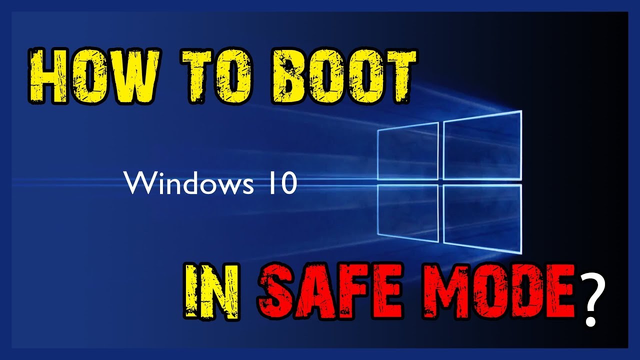How to Restart windows 10 in safe mode - YouTube