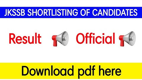 JKSSB Shortlisting of candidates▪︎Class IV▪︎Official▪︎Latest update from JKSSB