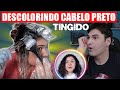 DESCOLORINDO CABELO CACHEADO TINGIDO DE PRETO |MISSÃO SUICÍDA QUASE IMPOSSÍVEL | MAS MEU DEUS É O...